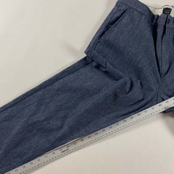 NWOT J.CREW 770 Stretch Pants Men's 33x32 Measures 36 x 33 Chino Heather Blue - Picture 11 of 12